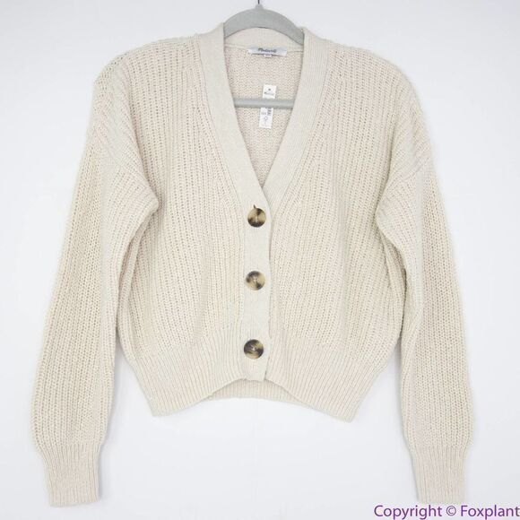 NEW Madewell Greywood Crop Cardigan Sweater ND735, XL - Picture 4 of 16
